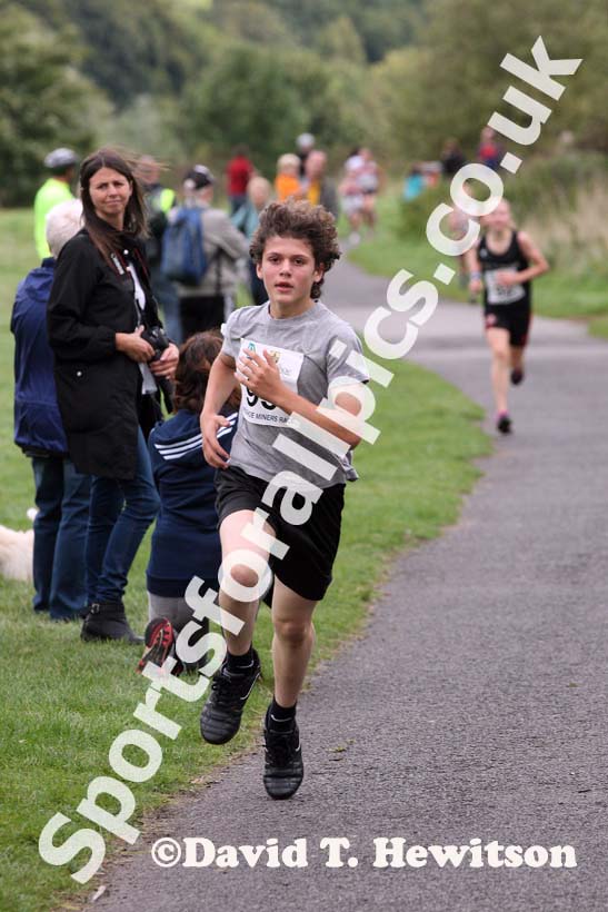 No 99 finishing the youngsters race at the Prudhoe Miners Race.